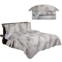 Colcha Dupla Face Queen 3 Peças Patchwork Camesa