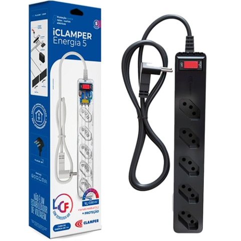 Filtro de Linha Clamper Energia 5 Preto LCF