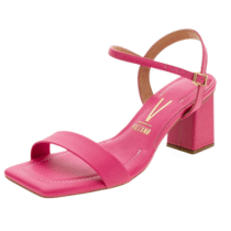 Sandália Vizzano Salto Bloco Médio Pink