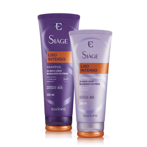 Combo Eudora Siàge Liso Intenso: Shampoo 250ml + Condicionador 200ml