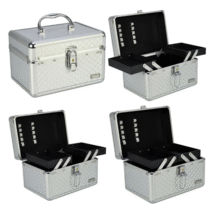 Maleta De Maquiagem Cisne Média Acessórios Prata Maleta De Maquiagem Cisne Média Acessórios Prata