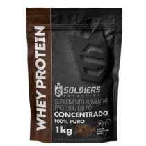 Whey Protein Concentrado 1Kg Chocolate Belga Soldiers Nutrition