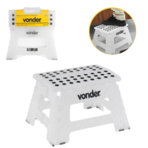 Vonder Banqueta Plástica Dobrável Branca