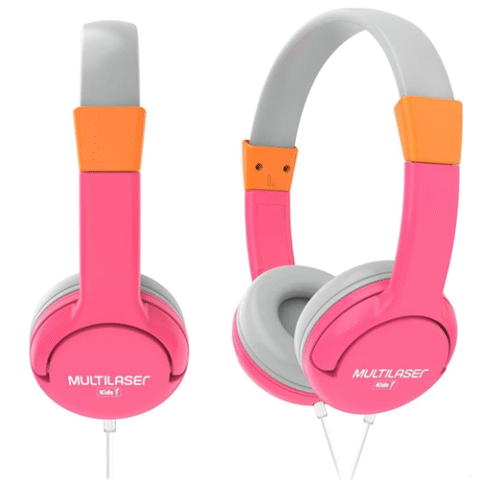 Headphone Multilaser Kids Happy Rosa
