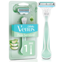 Gillette Venus Pele Sensível Aparelho de Depilar Recarregável com Aloe Vera