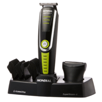 Aparador de Pelos Super Groom 06 Mondial Preto/Verde 6W Bivolt
