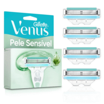 Carga Para Depilar Venus Gillette Pele Sensível 4 Unidades