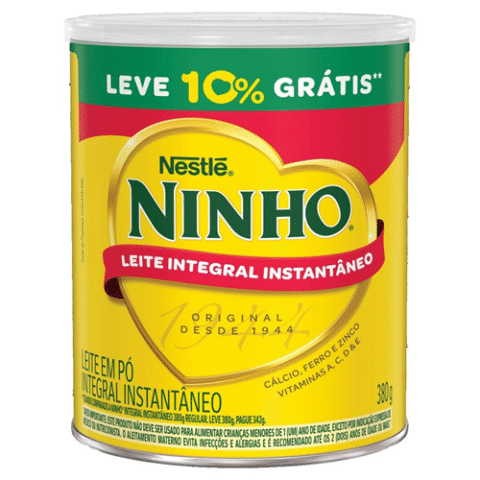 Leite em Pó Ninho Integral Instantâneo com 10% Grátis 380g