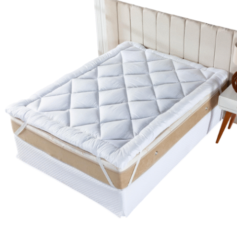 Pillow Top 400 Fios Toque de Plumas Casa Dona (Casal)
