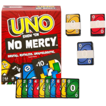 UNO Jogo de Cartas No Mercy para Crianças, Adultos & Família