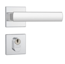 Fechadura Porta Externa 803/35 Cromado Roseta Aço Inox Stam