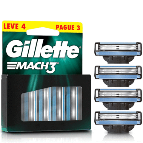 Gillette Refil Para Barbear Mach3 Leve 4 Pague 3