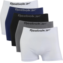 Kit 5 Cuecas Reebok Boxer Classic Microfibra Sortido