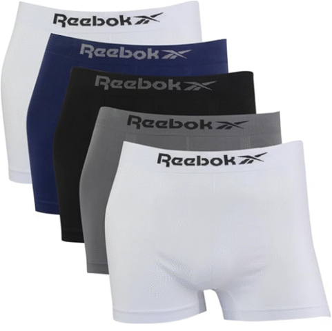 Kit 5 Cuecas Reebok Boxer Classic Microfibra Sortido