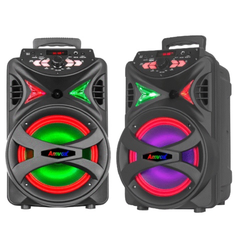 Caixa de Som Amplificada Amvox ACA 255 Hit Woofer 8″ Portátil Bluetooth Preto
