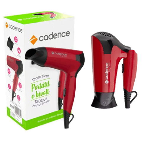 Secador de Cabelo Cadence Rouge Style Bivolt 1200W Vermelho