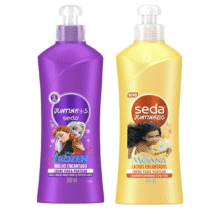 Seda Creme Para Pentear Infantil Frozen ou Moana Juntinhos Brilho Encantado 300ml