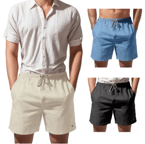Short Bermuda Linho Mauricinho Masculino Voker