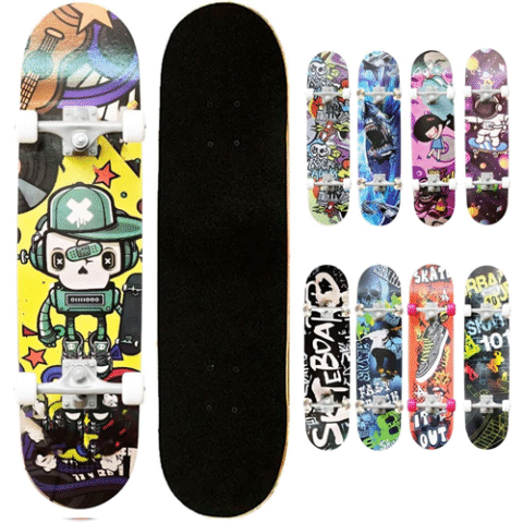 Skate Infantil Montado Completo 6 Modelos Suporta até 50kg