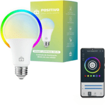 Smart Lâmpada Wi-Fi Positivo Casa Inteligente Iluminação Branca (Quente e Fria) e RGB 9W
