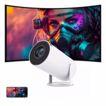 Smart Mini Projetor Portatil HW HY300 Wi Fi 4K Branco