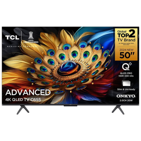 Smart TV TCL QLED 50” 4K UHD Google TV Dobly Vision
