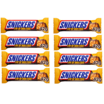 Snickers 8 Unidades Chocolate Pé De Moleque 42g
