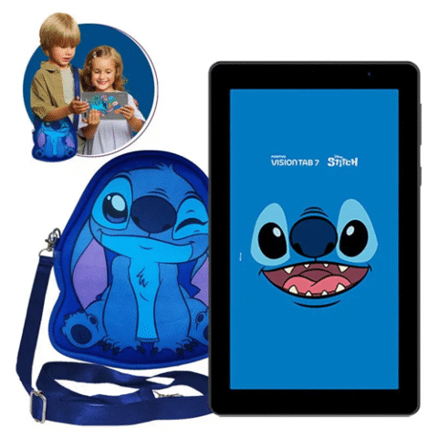 Tablet Positivo Vision Tab 7 Stitch Processador Octa-core 3GB Ram 64GB Tela 7″ Android 14 Go Wi-fi + Capa e Bolsa
