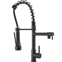 Torneira Cozinha Gourmet Misturador Monocomando Com Spray Extensor Preto
