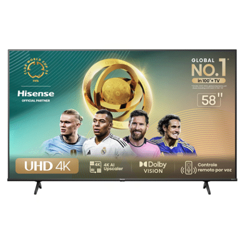 Smart TV Hisense 58″ 4K UHD HDR10+ Dolby Vision Alexa