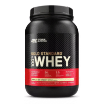 Whey Protein Gold Standard 100% Sabor Sorvete De Baunilha Pote Com 907g Optimum Nutrition
