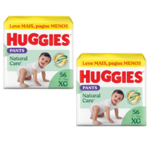 2 Pacotes Huggies Fralda Premium Roupinha Natural Care XG 56 Unidades