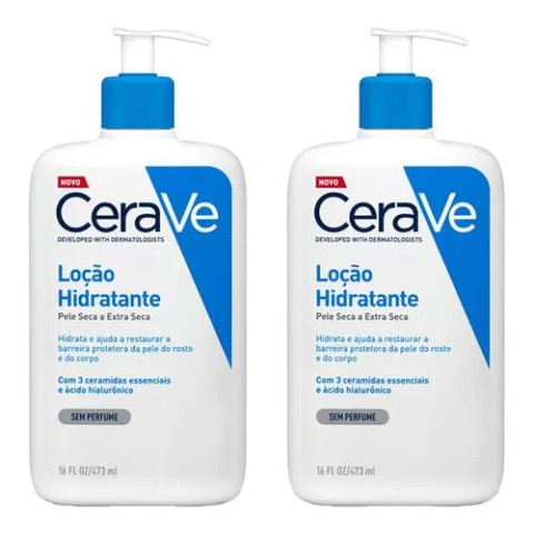 2 Unidades Cerave Loção Hidratante Com Ácido Hialurônico 473ml