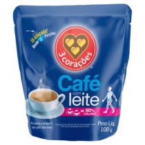 3 Corações Refil Café Com Leite Sachê 100g