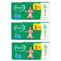 3 Pacotes Personal Fralda Baby Total Protect Pants G 44 Unidades