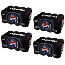 4 Packs Pepsi Zero Black 350ml 12 Unidades cada