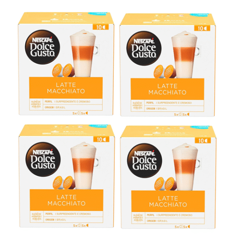 4 Unidades Dolce Gusto Nescafe Latte Macchiato 10 Capsulas