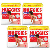 4 Unidades Fralda Huggies Supreme Care Roupinha G 60 Unidades
