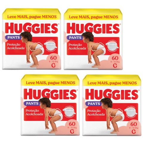 4 Unidades Fralda Huggies Supreme Care Roupinha G 60 Unidades
