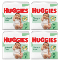 4 Unidades Huggies Fralda Descartável Premium Natural Care P 36 Unidades