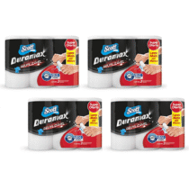 4 Unidades Scott Duramax Pano Reutilizável em Rolo 174 Folhas cada