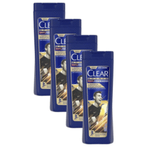 4 Unidades Shampoo Anticaspa Clear Sports Men Limpeza Profunda 400ml