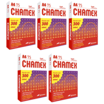 5 Pacotes Papel Sulfite Chamex A4 75g com 300 Folhas cada