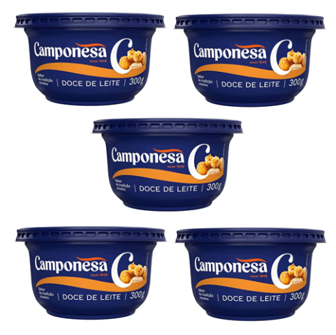5 Unidades Doce De Leite Pastoso 300g Camponesa