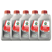 5 Unidades Óleo de Motor Castrol GTX 15W-40 Ultraclean 1L cada