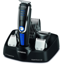 Aparador de Pelos Super Groom 10 Mondial Preto/Azul 6W Bivolt