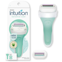 Aparelho de Depilação Feminino Schick Intuition Sensitive Care com 4 lâminas + 2 refis com aloe vera natural