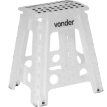 Banqueta Plástica Dobrável Altura 45cm Vonder