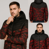 Bobojaco Camuflado Matelassê Premium Capuz Vermelho ou Cinza