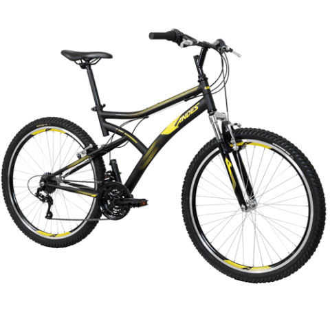 Caloi Bicicleta Andes Aro 26 Câmbio 21 Velocidades Preta